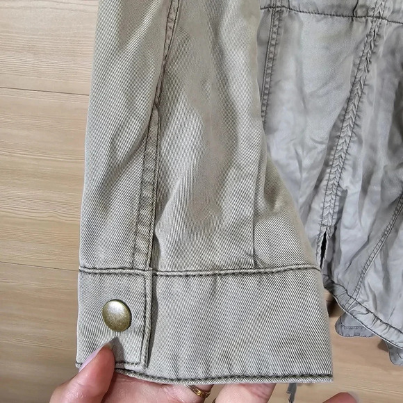 Anthropologie Hei Hei Morgan Open Front Draped Utility Jacket Size‎ Small - Picture 10 of 14